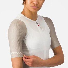 CASTELLI Kolesarski dres s kratkimi rokavi - CORRETTO W - bež/slonovina