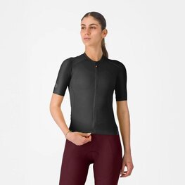 CASTELLI Kolesarski dres s kratkimi rokavi - ESPRESSO 2 W - črna