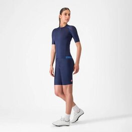 CASTELLI Kolesarski dres s kratkimi rokavi - ESPRESSO 2 W - modra