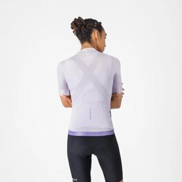 CASTELLI Kolesarski dres s kratkimi rokavi - ESPRESSO 2 W - vijolična