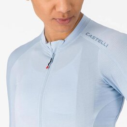 CASTELLI Kolesarski dres z dolgimi rokavi poletni - ESPRESSO 2 W - modra