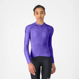CASTELLI Kolesarski dres z dolgimi rokavi poletni - ESPRESSO 2 W - vijolična