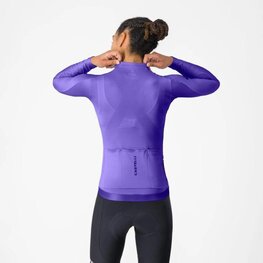 CASTELLI Kolesarski dres z dolgimi rokavi poletni - ESPRESSO 2 W - vijolična