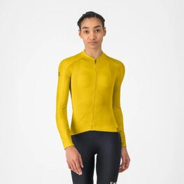 CASTELLI Kolesarski dres z dolgimi rokavi poletni - ESPRESSO 2 W - rumena
