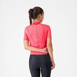 CASTELLI Kolesarski dres s kratkimi rokavi - ANIMA FLOW - rožnata