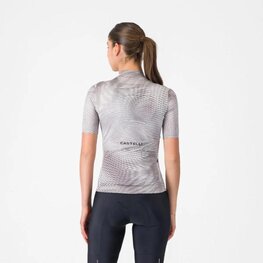 CASTELLI Kolesarski dres s kratkimi rokavi - COSMIC VORTEX - siva