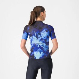 CASTELLI Kolesarski dres s kratkimi rokavi - COSMIC VORTEX - modra