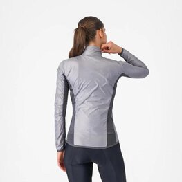 CASTELLI Kolesarska  vetru odporna jakna - ARIA SHELL 2 W - srebrna