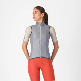 CASTELLI Kolesarski brezrokavnik - ARIA 2 W - srebrna