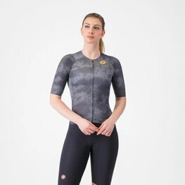 CASTELLI Kolesarski dres s kratkimi rokavi - RACE 8S W - siva