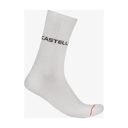 CASTELLI Kolesarske klasične nogavice - CASUAL - bela