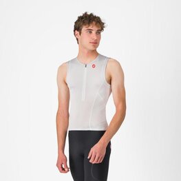 CASTELLI Kolesarski dres brez rokavov - FREE SPEED 3 TOP - bela