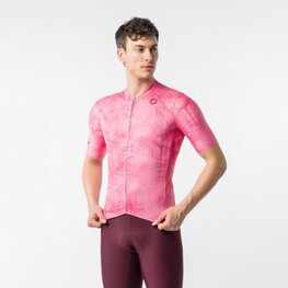 CASTELLI Kolesarski dres s kratkimi rokavi - GIRO109 TROFEO - rožnata
