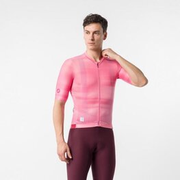 CASTELLI Kolesarski dres s kratkimi rokavi - GIRO109 ESPRESSO 2 - rožnata