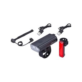 BBB komplet luči - STRIKEDUO 1600 COMBO - črna