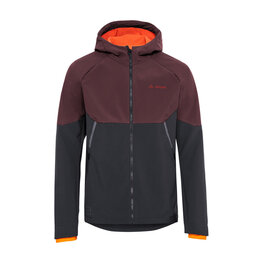 VAUDE Kolesarska  vetru odporna jakna - QIMSA SOFTSHELL - bordo/črna