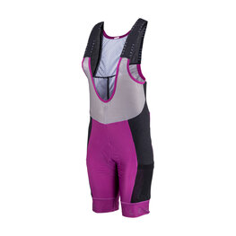 LEATT Kolesarske kratke hlače z naramnicami - BIB MTB ENDURANCE 5.0 W - vijolična