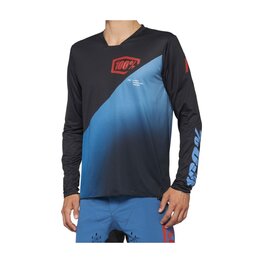 100% SPEEDLAB Kolesarski dres z dolgimi rokavi poletni - R-CORE-X - črna/modra