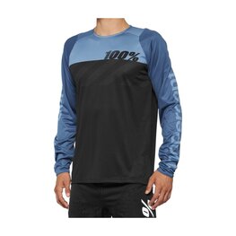 100% SPEEDLAB Kolesarski dres z dolgimi rokavi poletni - R-CORE - črna/modra