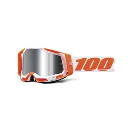 100% SPEEDLAB Kolesarska očala - RACECRAFT 2 - oranžna/bela/srebrna