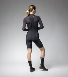 ALÉ Kolesarske kratke hlače z naramnicami - PR-E MAGIC COLOUR - črna