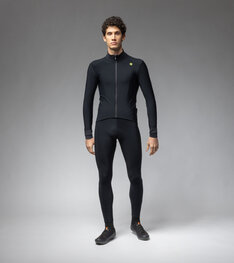 ALÉ Kolesarski dres z dolgimi rokavi zimski - KLIMATIK K-IDRO - črna