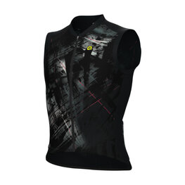 ALÉ Kolesarski dres brez rokavov - MIRROR PR-E - črna/siva