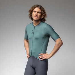 ALÉ Kolesarski dres s kratkimi rokavi - COLOR BLOCK OFF ROAD - zelena