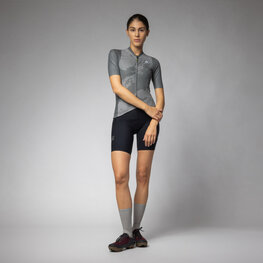 ALÉ Kolesarski dres s kratkimi rokavi - KRAKATOA OFF ROAD - GRAVEL - siva