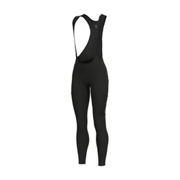 ALÉ Kolesarske dolge hlače z naramnicami - OFF ROAD - GRAVEL STONES CARGO 2.0 - črna