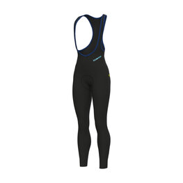 ALÉ Kolesarske dolge hlače z naramnicami - KLIMATIK K-ATMO 3.0 - črna