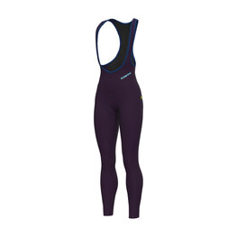 ALÉ Kolesarske dolge hlače z naramnicami - KLIMATIK K-ATMO 3.0 - bordo