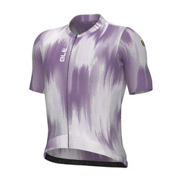 ALÉ Kolesarski dres s kratkimi rokavi - PR-E ARGON - bela/vijolična