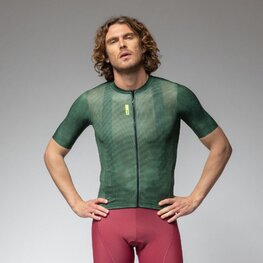 ALÉ Kolesarski dres s kratkimi rokavi - PRAGMA DEEP - zelena