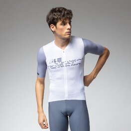 ALÉ Kolesarski dres s kratkimi rokavi - PR-E MEGABYTE 2.0 - bela/modra
