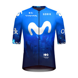 GOBIK Kolesarski dres s kratkimi rokavi - INFINITY MOVISTAR TEAM 2024 - modra/bela