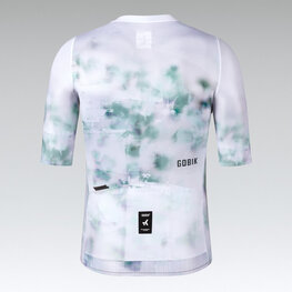 GOBIK Kolesarski dres s kratkimi rokavi - ATTITUDE 2.0 - bela/zelena