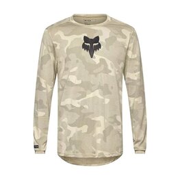 FOX Kolesarski dres z dolgimi rokavi poletni - RANGER TRU DRI - siva