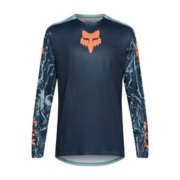 FOX Kolesarski dres z dolgimi rokavi poletni - RANGER IMAGE PRINT LS - modra/svetlo modra