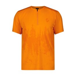 SCOTT Kolesarski dres s kratkimi rokavi - TRAIL FLOW ZIP W - oranžna