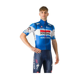 CASTELLI Kolesarski brezrokavnik - SOUDAL QUICK-STEP 2024 PRO LIGHT WIND - modra/bela/rdeča