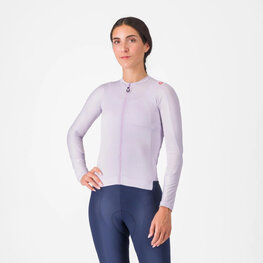 CASTELLI Kolesarski dres z dolgimi rokavi poletni - ESPRESSO - vijolična