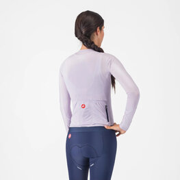 CASTELLI Kolesarski dres z dolgimi rokavi poletni - ESPRESSO - vijolična