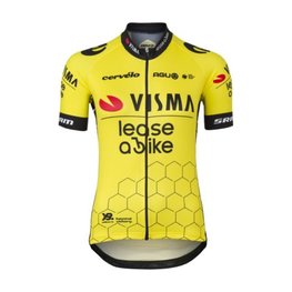 AGU Kolesarski dres s kratkimi rokavi - REPLICA VISMA | LEASE A BIKE W 2024 - rumena/črna
