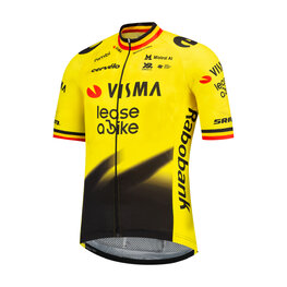 RAPIDGEAR Kolesarski dres s kratkimi rokavi - REPLICA VISMA 2026 FORMER BELGIAN CHAMPION - rumena/črna