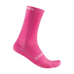 CASTELLI Kolesarske klasične nogavice - GIRO LOGO 18 - rožnata