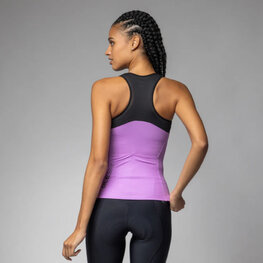 ALÉ Kolesarski dres brez rokavov - COLOR BLOCK PRAGMA - rožnata/črna