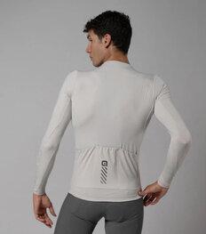 ALÉ Kolesarski dres z dolgimi rokavi poletni - COLOR BLOCK PRAGMA - bež