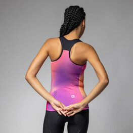 ALÉ Kolesarski dres brez rokavov - AURORA PRAGMA - rožnata/vijolična