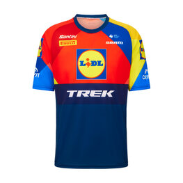 SANTINI Kolesarski dres s kratkimi rokavi - LIDL TREK 2025 - večbarvno